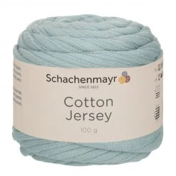 Handstrickgarn COTTON JERSEY - Eisblau - 100g | Hochwertiges Häkel- und Strickgarn