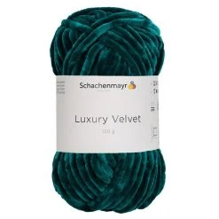 Handstrickgarn LUXURY VELVET - Smaragdgrün - 100g | Weiches Häkelgarn & Strickgarn | Premium Qualität