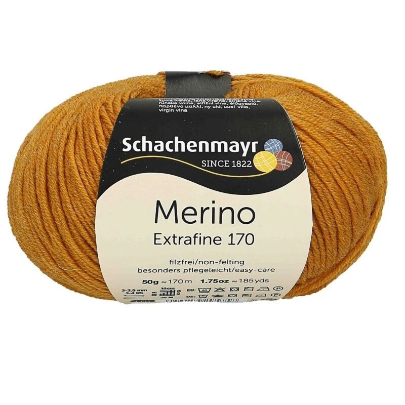 Handstrickgarn MERINO EXTRAFINE 170 - gold meliert - 50g | Hochwertiges Wollegarn für kreative Projekte 3 Handstrickgarn MERINO EXTRAFINE 170 - gold meliert - 50g | Hochwertiges Wollegarn für kreative Projekte