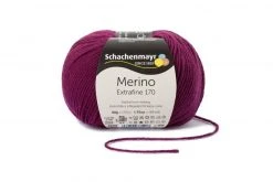 Handstrickgarn MERINO EXTRAFINE 170 - Burgund - 50g | Hochwertiges Häkel- & Strickgarn