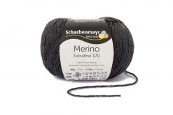Handstrickgarn MERINO EXTRAFINE 170 - anthrazit meliert - 50g