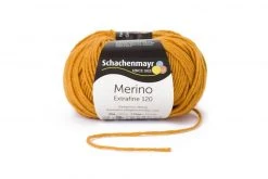 Handstrickgarn MERINO EXTRAFINE 120 - gold-meliert - 50g | Premium Häkelgarn & Strickgarn