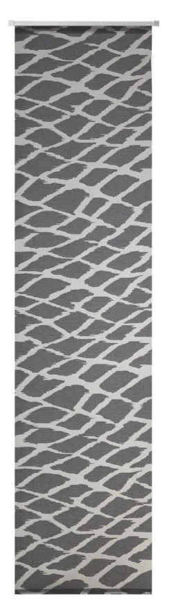 Schiebevorhang schwarz-grau 60x245 cm | Moderner Raumteiler für Zuhause