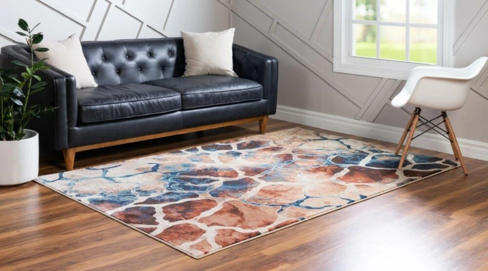 Teppich ILLUSION - Beige - 244x152 cm - Hochwertiger Kurzflorteppich 5 Teppich ILLUSION - Beige - 244x152 cm - Hochwertiger Kurzflorteppich – Bild 3