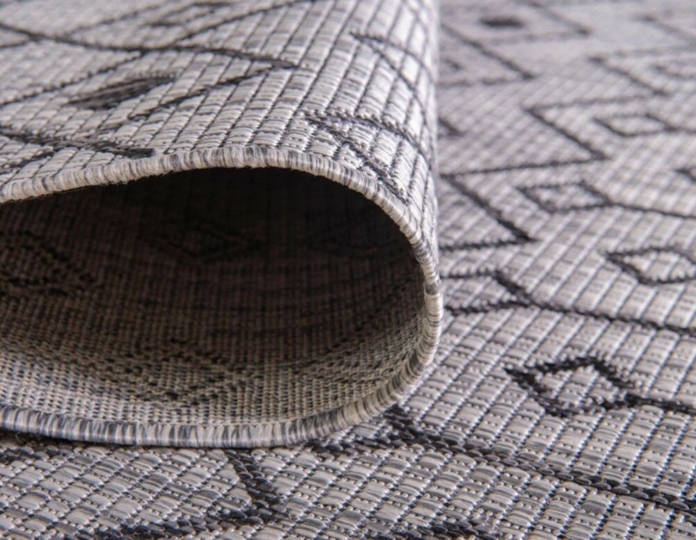 In-/Outdoorteppich CROSSES 2 - hellgrau - 160x99 cm | Hochwertiger Outdoor-Teppich für Garten & Wohnbereich 6 In-/Outdoorteppich CROSSES 2 - hellgrau - 160x99 cm | Hochwertiger Outdoor-Teppich für Garten & Wohnbereich – Bild 4