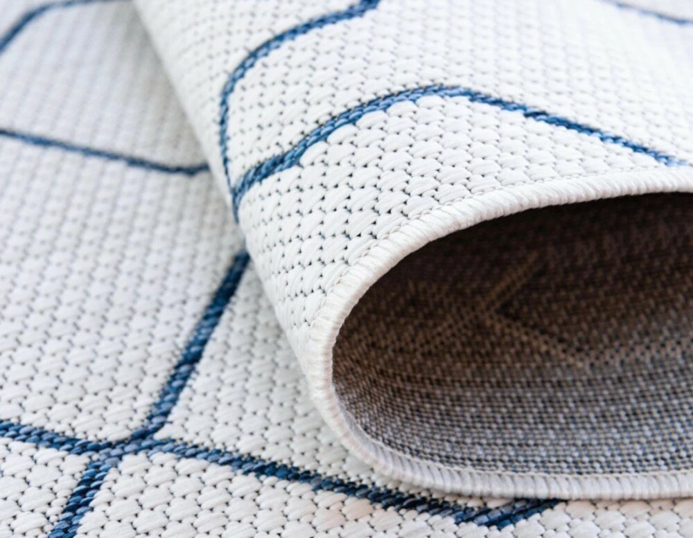 In-/Outdoorteppich CROSSES 3 - elfenbein - Ø 122 cm | Langlebiger & Wetterfester Teppich 6 In-/Outdoorteppich CROSSES 3 - elfenbein - Ø 122 cm | Langlebiger & Wetterfester Teppich – Bild 4