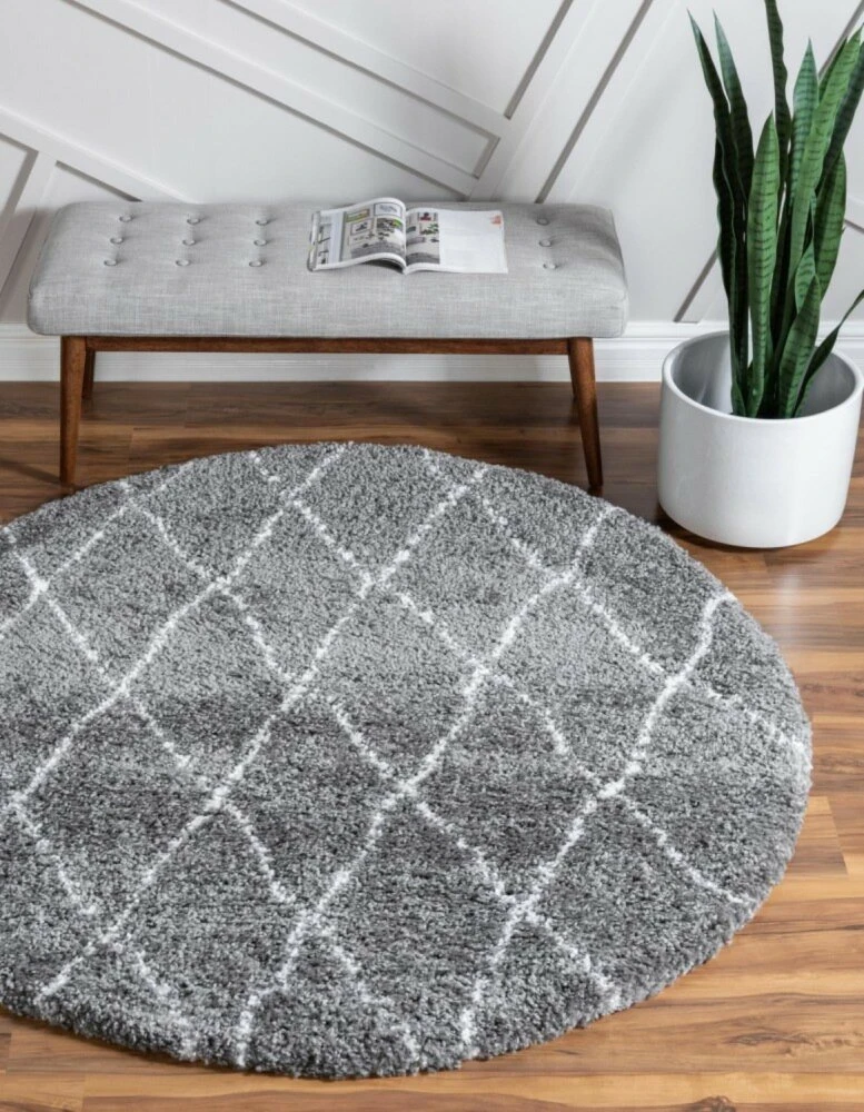 Teppich TEMARA SHAG 3 - Rund, Grau, Ø 152 cm | Hochwertiger Langflorteppich 4 Teppich TEMARA SHAG 3 - Rund, Grau, Ø 152 cm | Hochwertiger Langflorteppich – Bild 2