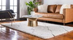 TEMARA SHAG 5 Langflorteppich - Elfenbein - 183x122 cm - Weicher Hochflor Teppich für Wohnzimmer -Heimtextilien Verkäufe 9004903000 03 1600Wx1600H