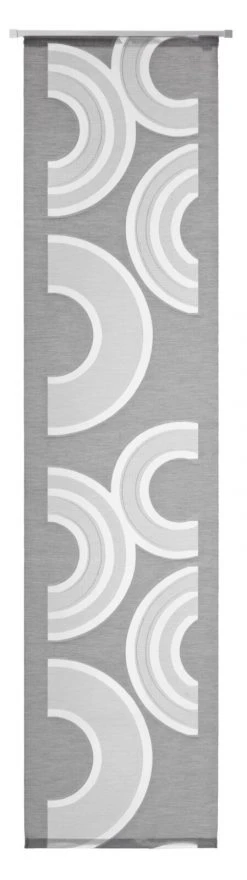 Schiebevorhang grau 60x245 cm | Moderner Sichtschutz für Fenster