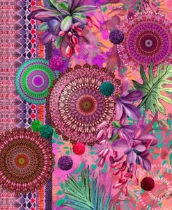 Florale Wohndecke bunt - 130x160 cm - Kuschelig & Stilvoll