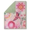 Wohndecke grün-bunt floral 130x160 cm - Stilvolle Fleecedecke für Ihr Zuhause -Heimtextilien Verkäufe 9005077600 1600Wx1600H