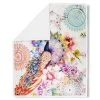 Wohndecke weiß-bunt mit Pfau-Muster - 130x160 cm - Gemütliche Fleecedecke für Zuhause -Heimtextilien Verkäufe 9005078900 1600Wx1600H
