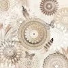 Beige Mandala Wohndecke 130x160 cm - Gemütliche Wohnaccessoires