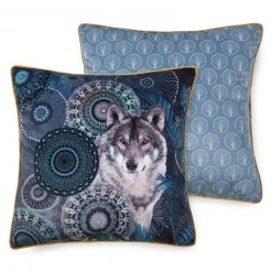 Sofakissen KISKA - Wolf Design in Petrol, 48x48 cm - Hochwertige Sofakissen für stilvolles Wohnen