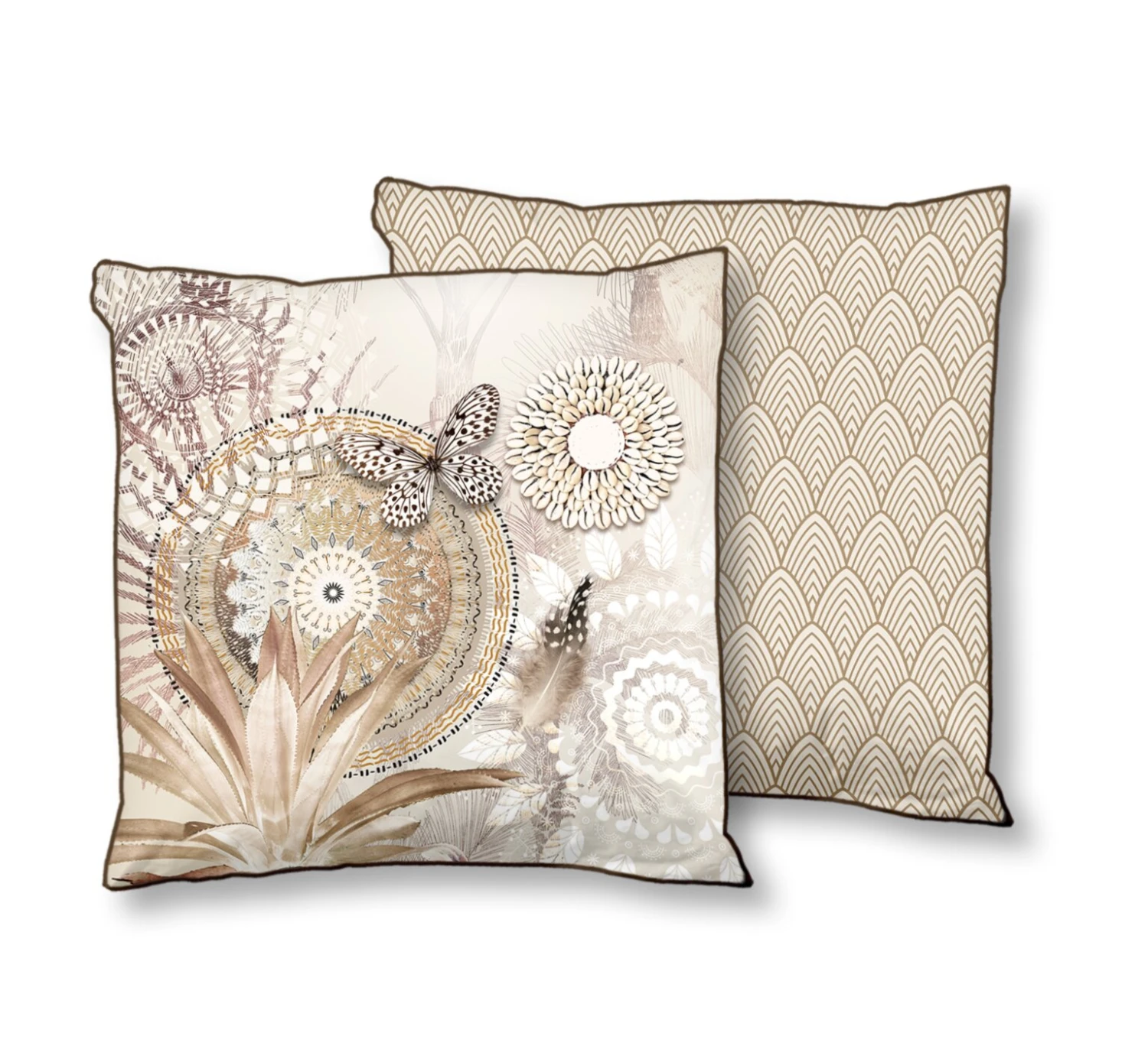 Sofakissen KASKAE - Mandala Design in Sand - 48x48 cm - Gemütliches Zuhause 3 Sofakissen KASKAE - Mandala Design in Sand - 48x48 cm - Gemütliches Zuhause