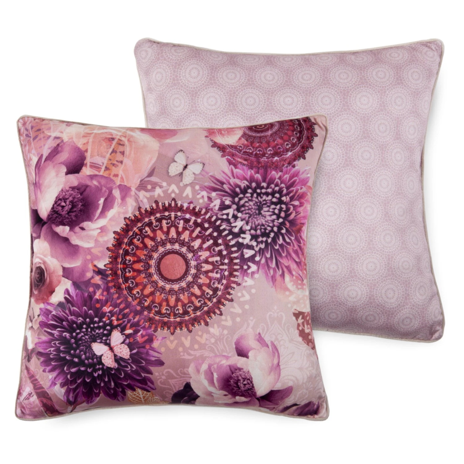 Sofakissen ESPEN - Mandala Design - Rosa - 48x48 cm | Bequemes Kissen für Sofa & Bett 3 Sofakissen ESPEN - Mandala Design - Rosa - 48x48 cm | Bequemes Kissen für Sofa & Bett