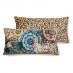 Sofakissen ZENTA - Leopard Muster in Braun - 60x30 cm - Gemütliches Sofakissen für Wohnzimmer