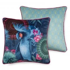 Sofakissen OFELIA - Mandala Design in Blau - 48x48 cm - Hochwertiges Kissen für Sofa und Wohnzimmer