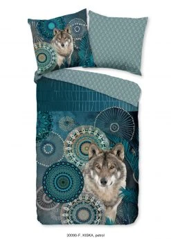 Flanell-Bettwäsche KIMORA - petrol - 155x220 cm | Baumwoll-Bettwäsche für gemütliche Nächte