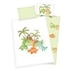 Kinderbettwäsche DINOS - Weiß & Grün - 100x135 cm - Atmungsaktiv & Weich - Perfekt für Kinderbetten -Heimtextilien Verkäufe 9005177200 1600Wx1600H