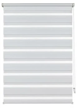 Doppel-Klemmrollo weiß - Höhenverstellbar - 45 cm Breite - Einfache Montage - Raumverdunkelung