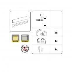 Weißes Klemmrollo - Höhenverstellbar, 40 cm Breite - Perfekt für Fensterdekoration 8 Weißes Klemmrollo - Höhenverstellbar, 40 cm Breite - Perfekt für Fensterdekoration -Heimtextilien Verkäufe 9005345400 03 1600Wx1600H