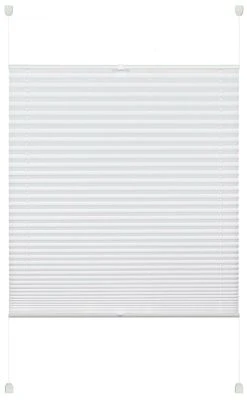 Weißes Plissee 40x130 cm - Moderner Sichtschutz und Lichtschutz