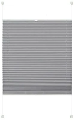 Plissee grau 40x130 cm - Elegantes Sichtschutzrollo für Fenster